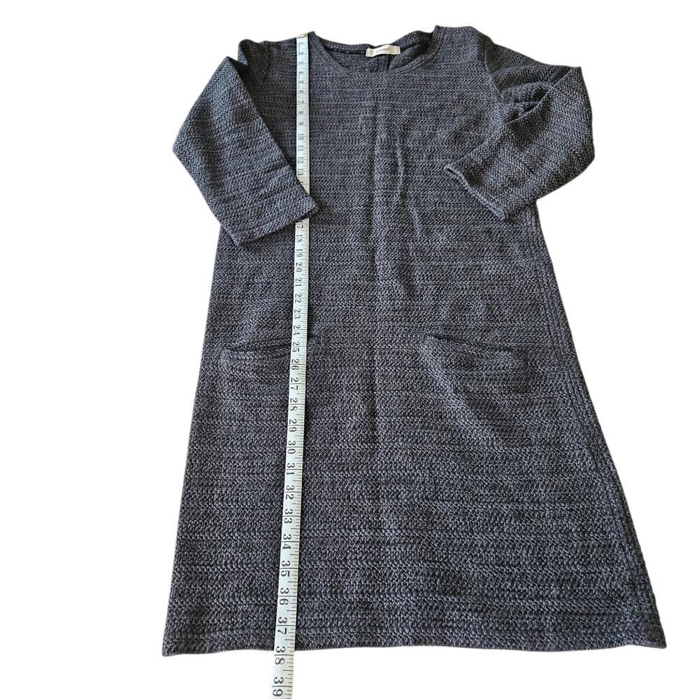 Women's Humanoid Gray Tweed Dress 3/4 Sleeves Knee Length Shift Style M Romania - Picture 13 of 16